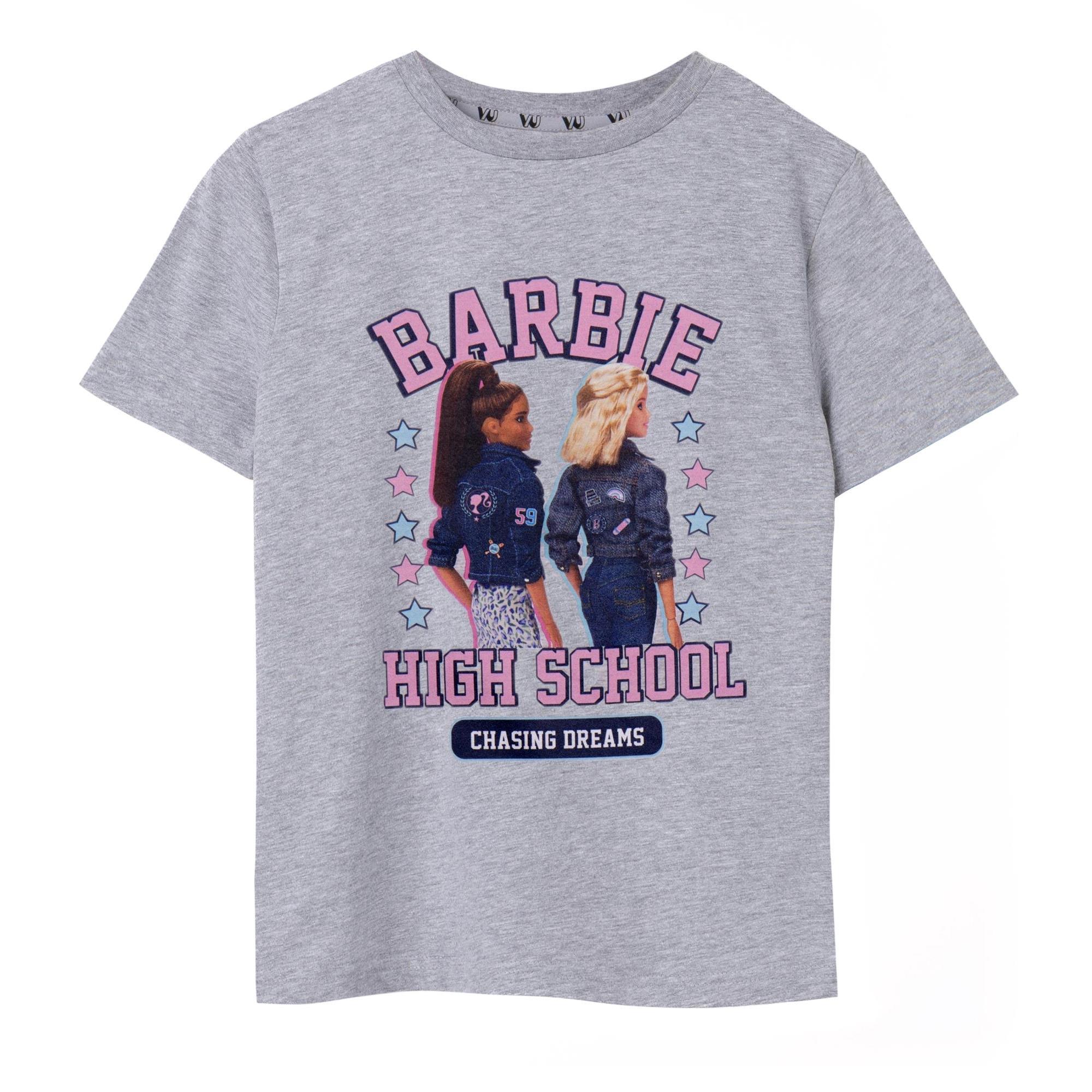 Barbie Girls High School Short-Sleeved T-Shirt (Grey Marl) (7-8 Years)