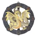 Anne Stokes Mabon Resin Dragon Plaque (Yellow/Grey) (One Size)