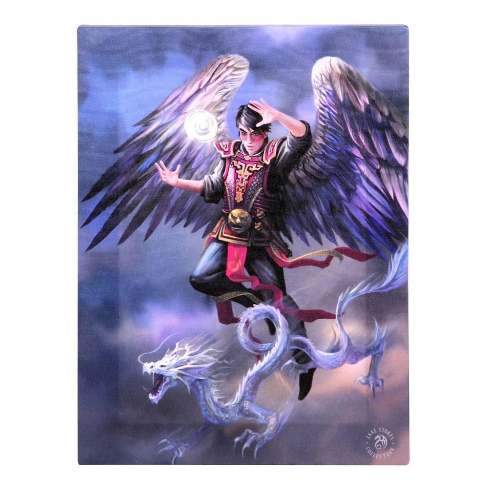Anne Stokes Air Elemental Wizard Canvas Plaque (Multicoloured) (25cm x 19cm)