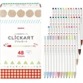 Zebra ClickArt (Click Art) Retractable marker pen 48 colour set