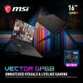 MSI Vector GP68 HX 13VI 16" QHD Laptop, i9-13980HX, 32GB RAM, 2TB SSD, RTX 4090, Windows 11 Home [Vector GP68HX 13VI-236AU]