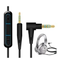 Audio Cable Wire Cord With Mic & Remote in Black for Bose QuietComfort 25 35 QC25 QC35 QC25 ii QC35 ii SoundTrue OE SoundLink OE2 OE2i Headphones
