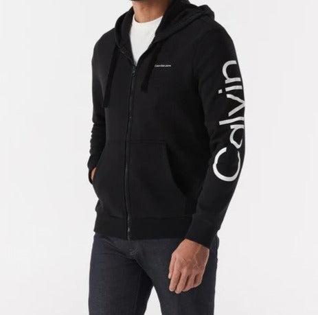 Calvin Klein Jeans Men's Travelling Logo Full-Zip Hoodie - Black Beauty