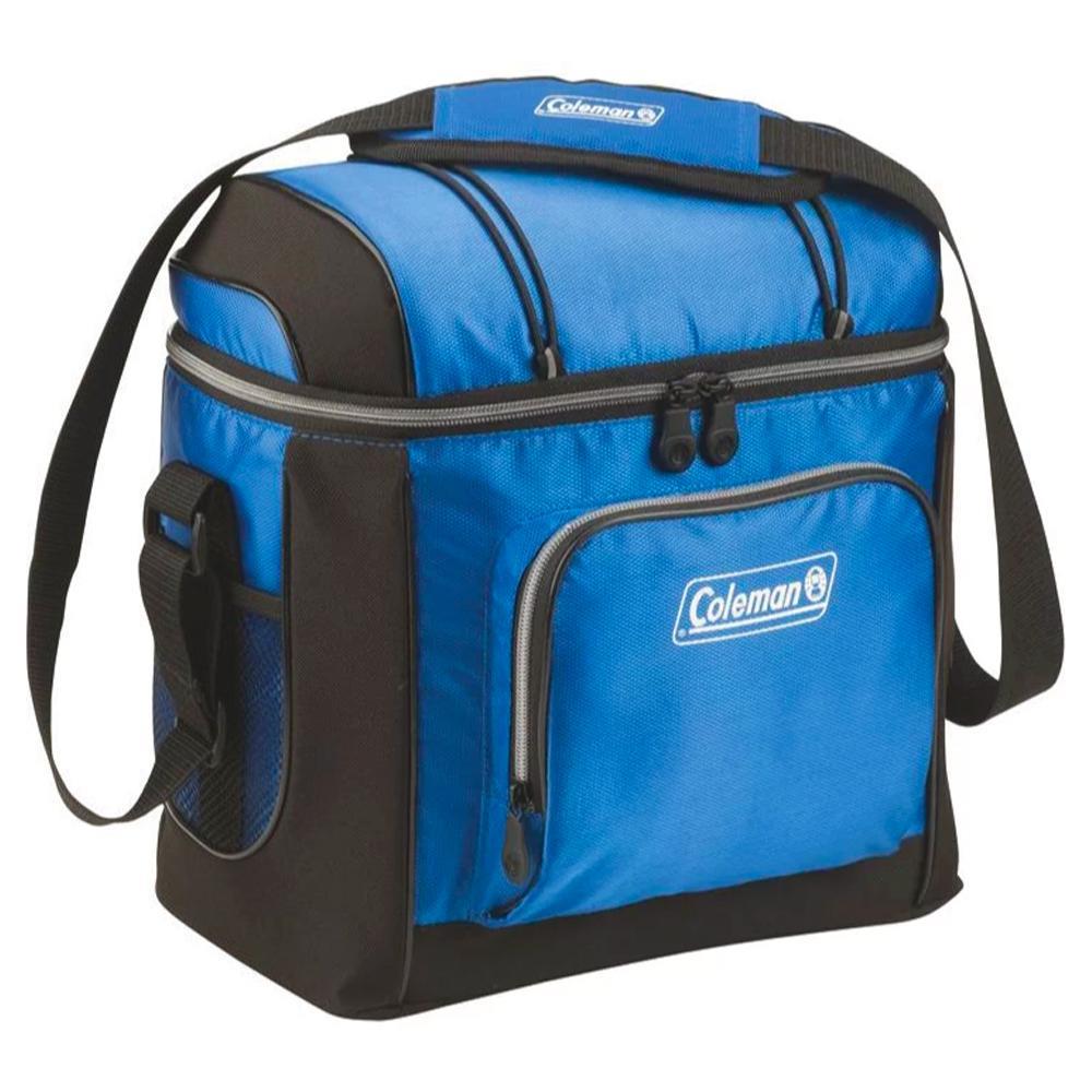 Coleman Outdoor 30 Can Soft Shell Cooler Insulated Camping Lunchbox/Bag Blue