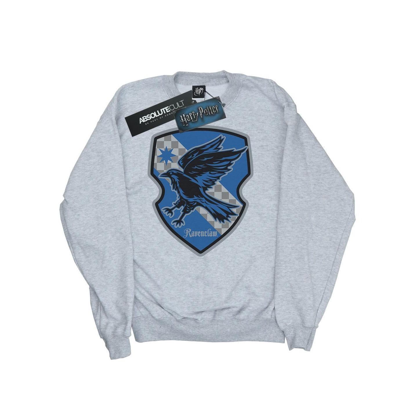 Harry Potter Mens Ravenclaw Crest Flat Sweatshirt (Sports Grey) (L)