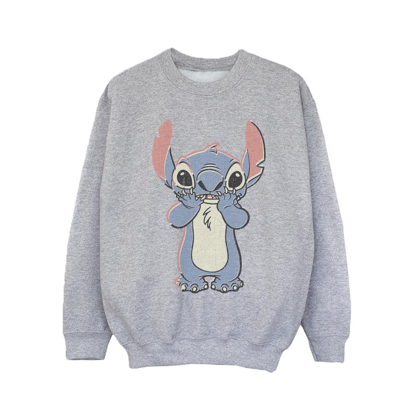Disney Girls Lilo And Stitch Big Print Sweatshirt (Sports Grey) (9-11 Years)