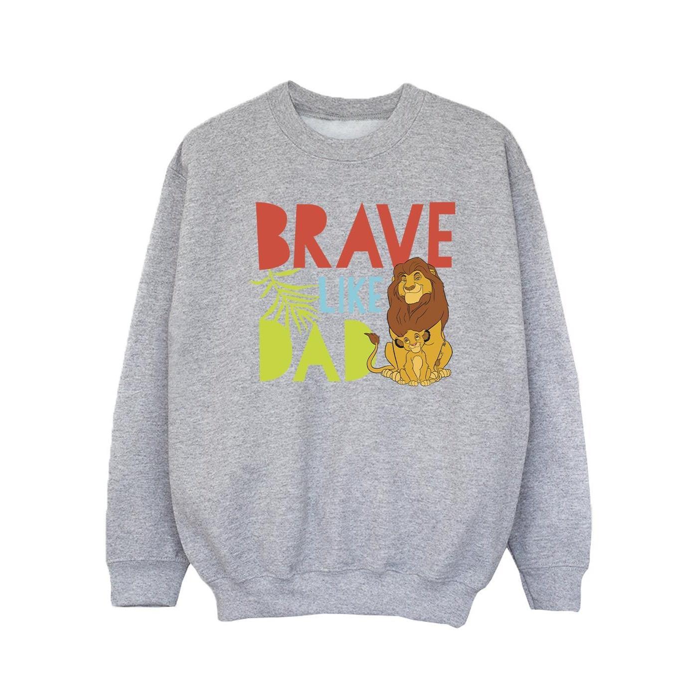 Disney Girls The Lion King Brave Like Dad Sweatshirt (Sports Grey) (5-6 Years)
