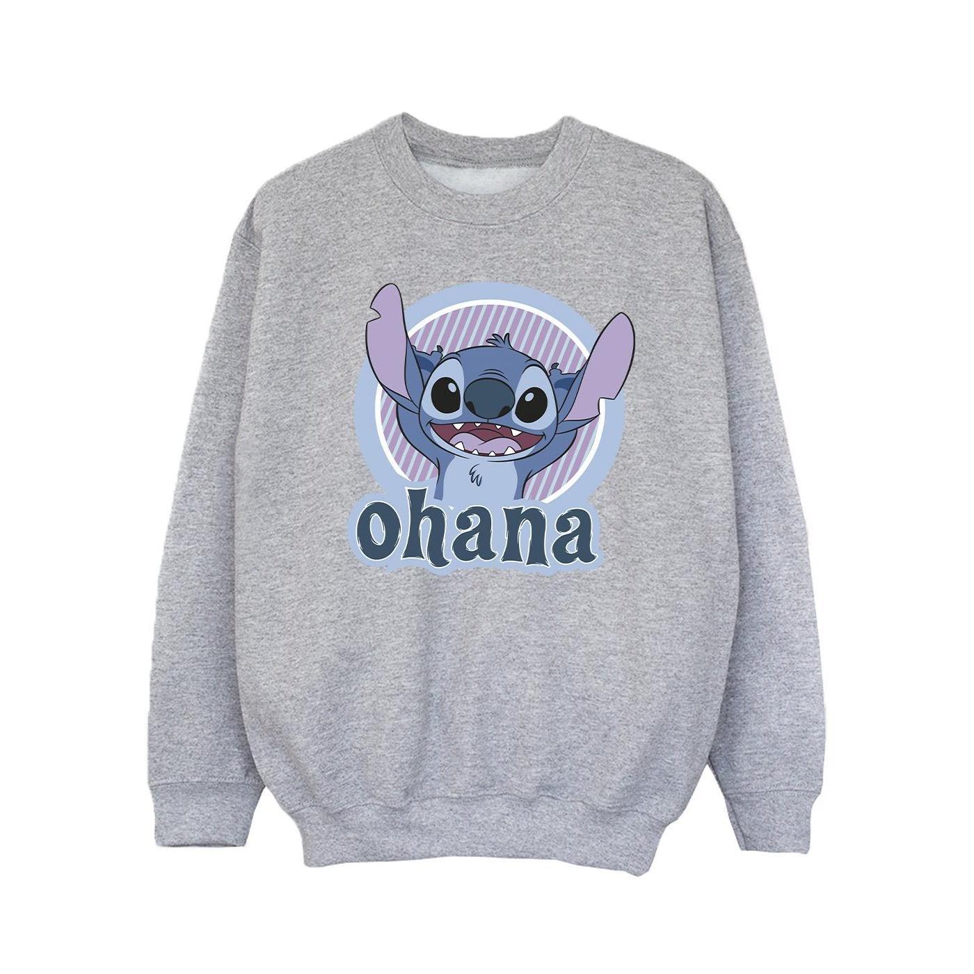 Disney Girls Lilo And Stitch Ohana Circle Sweatshirt (Sports Grey) (9-11 Years)