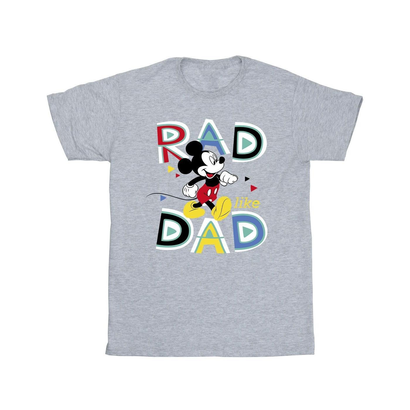 Disney Boys Mickey Mouse Rad Dad T-Shirt (Sports Grey) (3-4 Years)