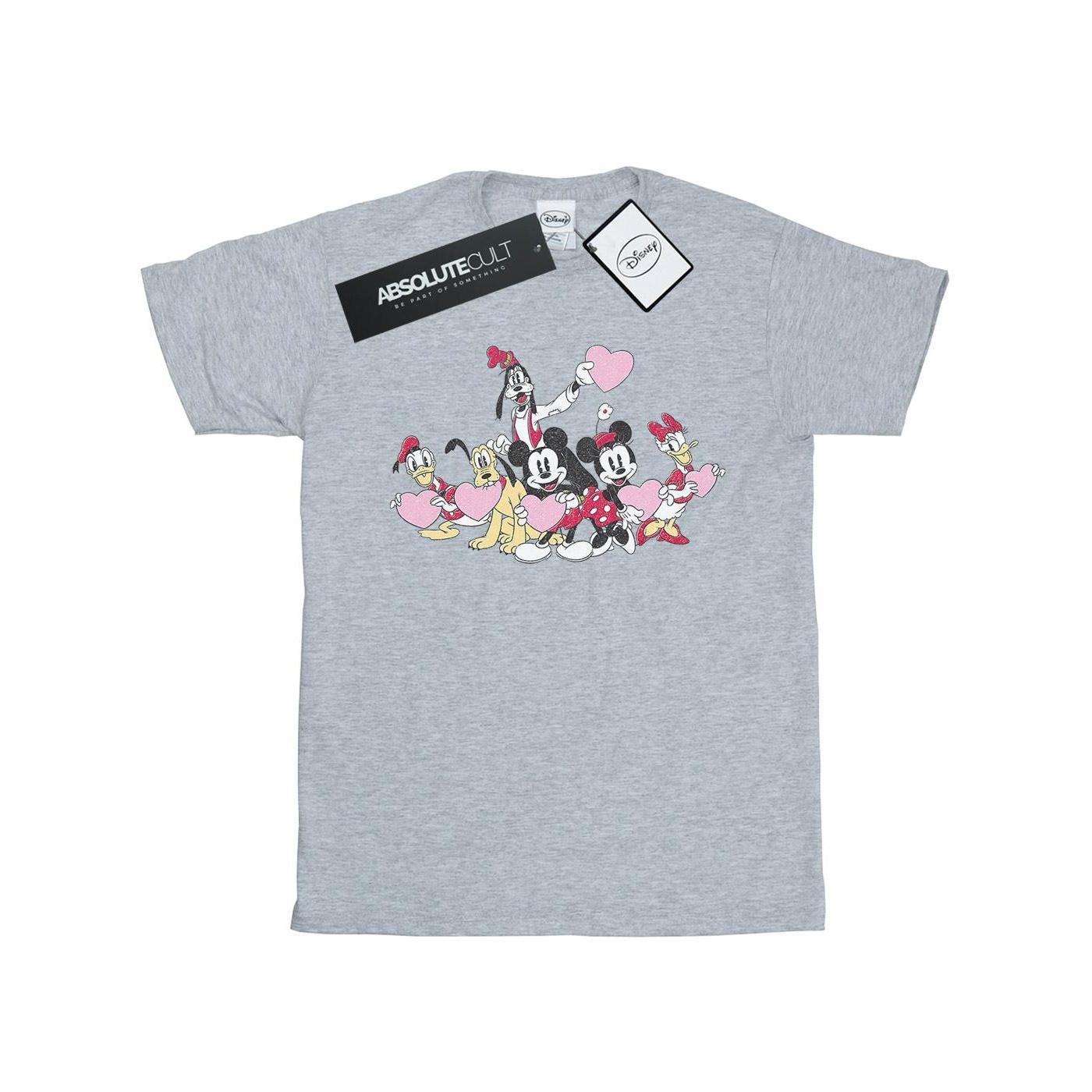 Disney Boys Mickey Mouse Love Friends T-Shirt (Sports Grey) (9-11 Years)