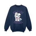 Looney Tunes Girls Lola Bunny Girls Like Football Sweatshirt (Navy Blue) (3-4 Years)