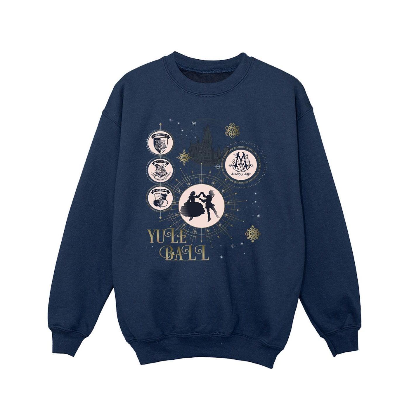 Harry Potter Girls Yule Ball Sweatshirt (Navy Blue) (5-6 Years)