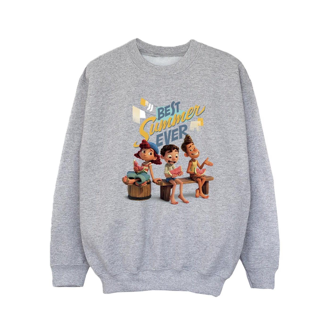 Disney Girls Luca Best Summer Ever Sweatshirt (Sports Grey) (12-13 Years)