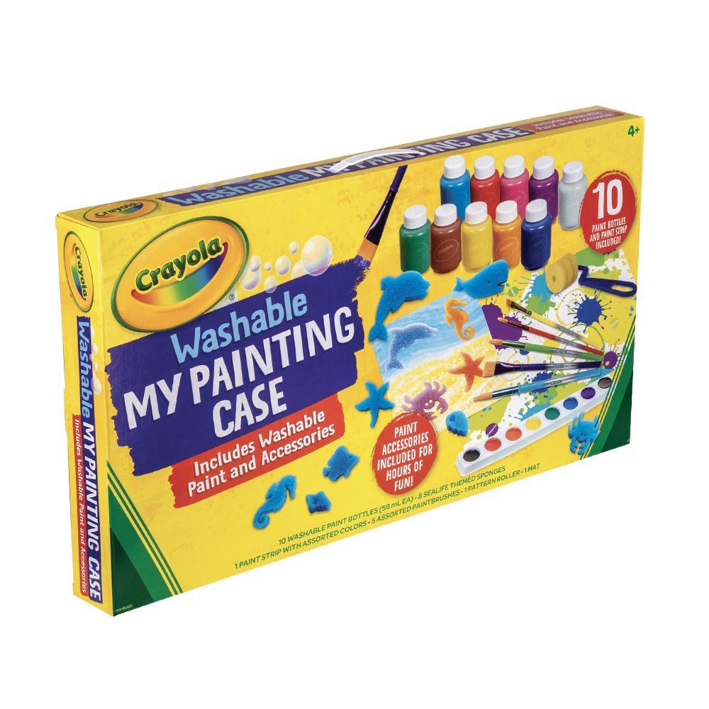 Crayola Kids Creative My Painting Case Washable Paint/Watercolour Craft Set 48m+