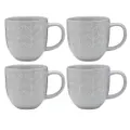 4x Ecology Dwell Mug Memphis 340ml Stoneware Coffee Drink/Tea Drinking Cup Grey