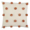 Ecology Maya 100% Cotton Square Pom Pom Soft Cushion Bed/Couch Cotton 50x50cm