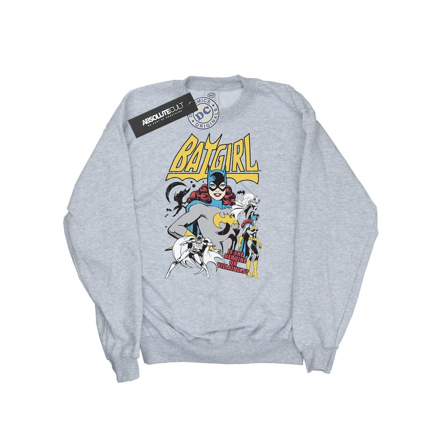 DC Comics Boys Batgirl Heroine or Villainess Sweatshirt (Sports Grey) (7-8 Years)