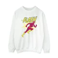 DC Comics Womens/Ladies The Flash Running Sweatshirt (White) (S)