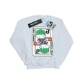 DC Comics Girls Chibi Joker Playing Card Sweatshirt (White) (5-6 Years)