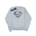 DC Comics Girls Superman Marble Logo Sweatshirt (Sports Grey) (12-13 Years)