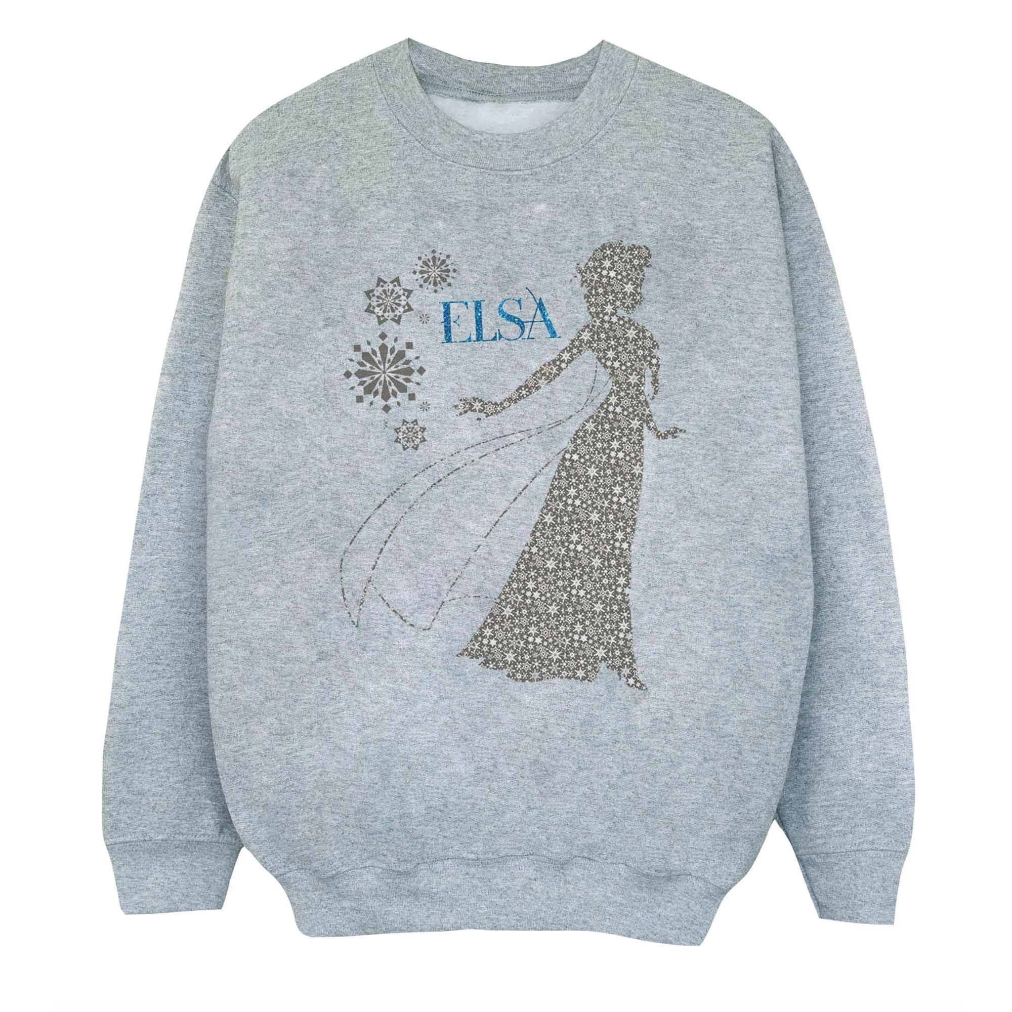 Disney Boys Frozen Elsa Christmas Silhouette Sweatshirt (Sports Grey) (5-6 Years)