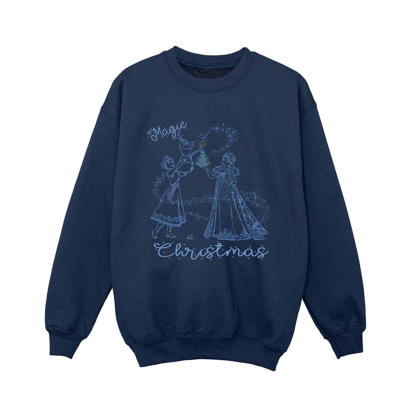 Disney Boys Frozen Magic Christmas Sweatshirt (Navy Blue) (7-8 Years)