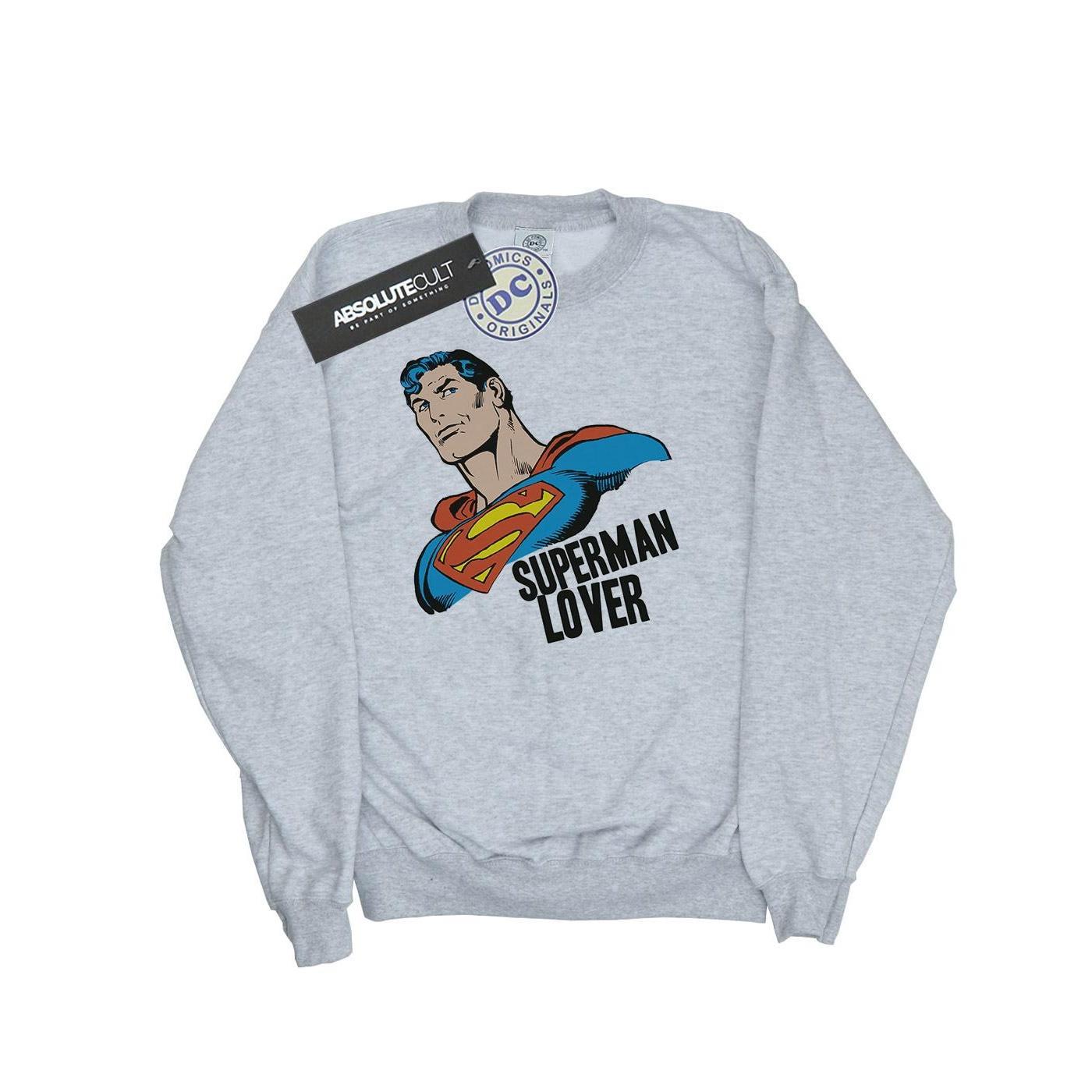 DC Comics Girls Superman Lover Sweatshirt (Sports Grey) (5-6 Years)