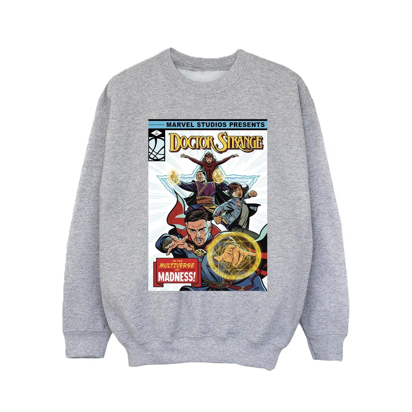 Marvel Girls Doctor Strange Comic Cover Sweatshirt (Sports Grey) (5-6 Years)