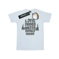 The Flintstones Girls Loyal Order Water Buffalo Member Cotton T-Shirt (White) (7-8 Years)