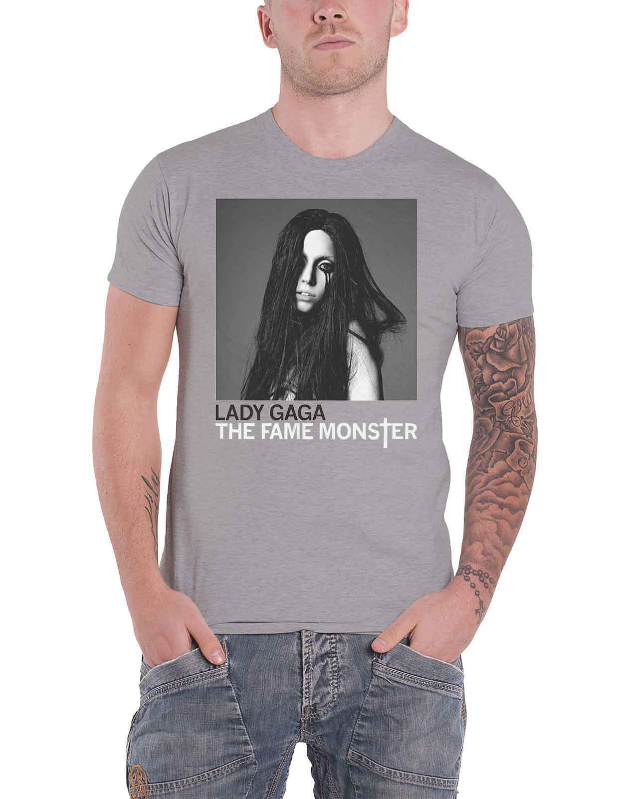 Lady Gaga T Shirt The Fame Monster new Official Mens Grey