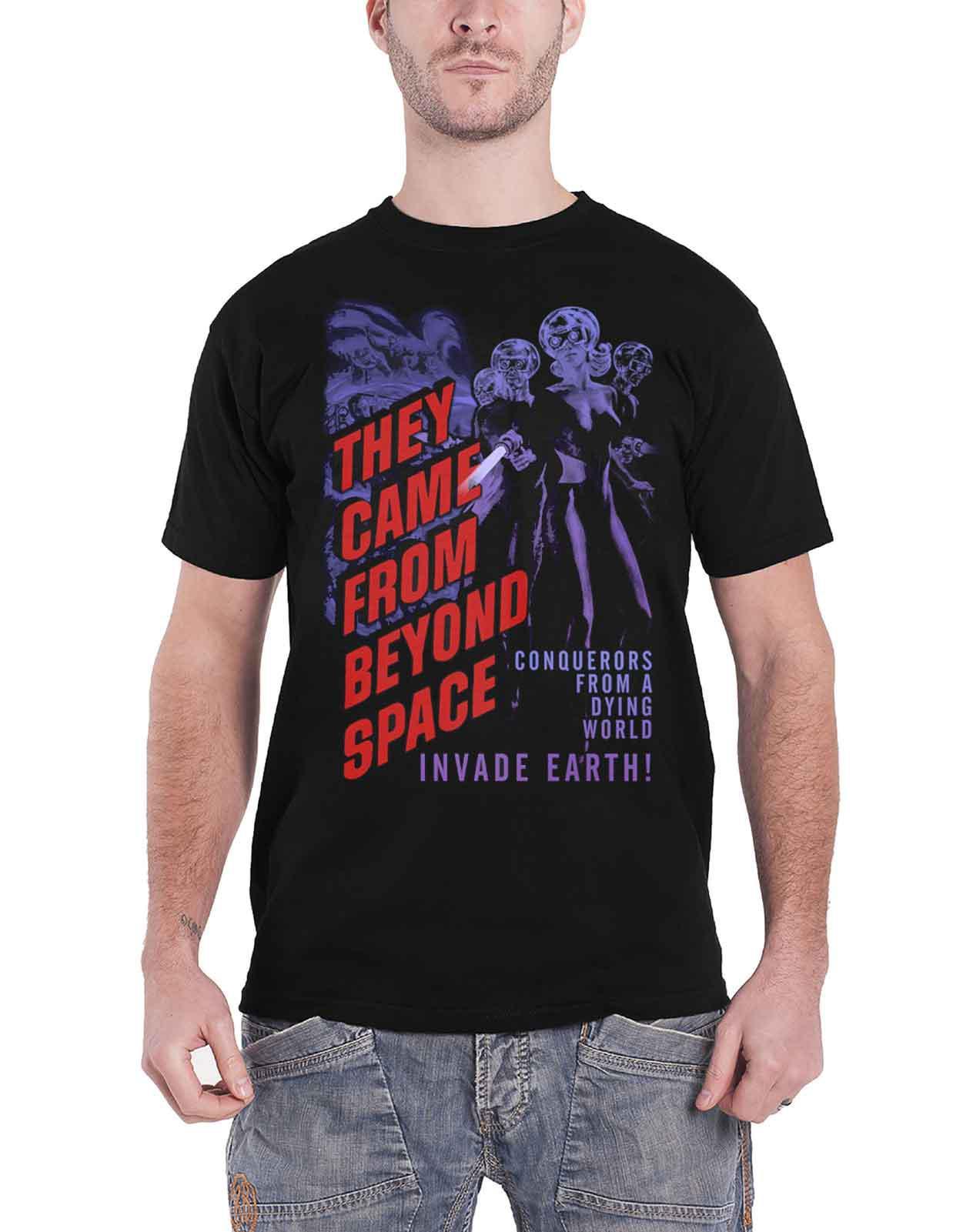 They Came From Beyond Space T Shirt Vintage Movie new Official Mens Black
