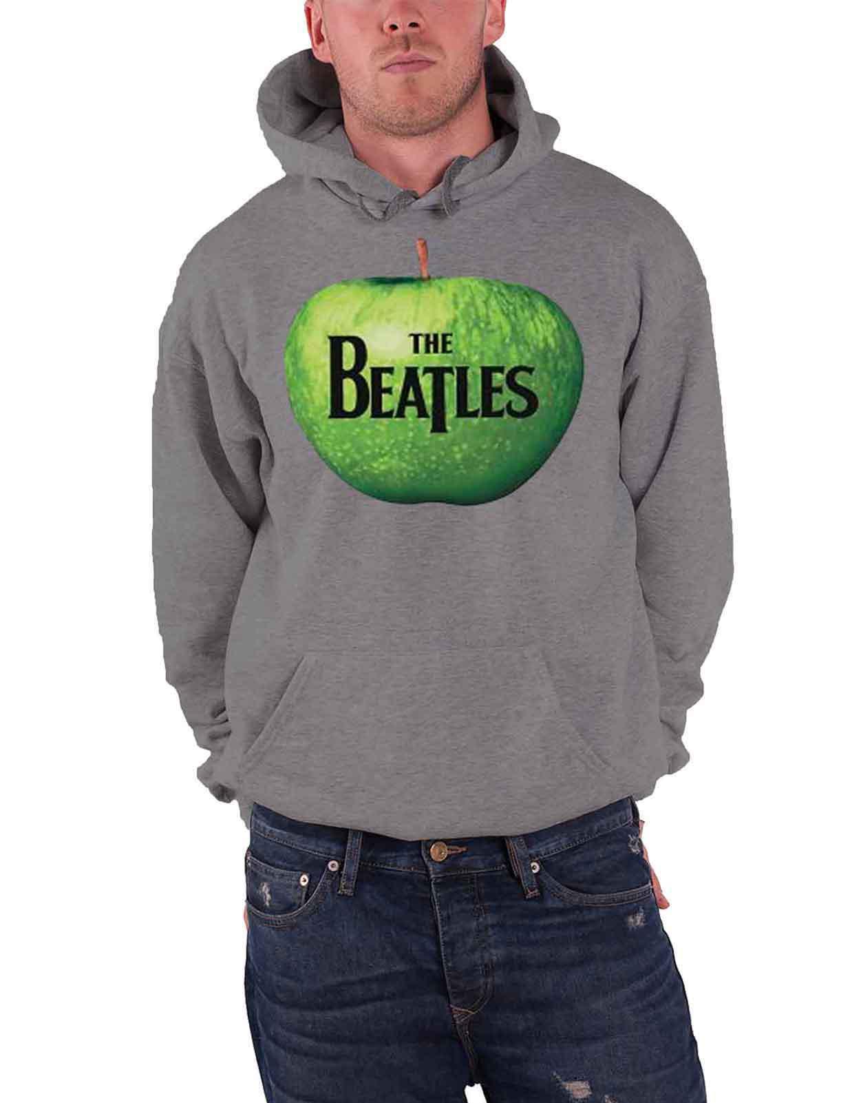 The Beatles Apple Logo Official Mens New Grey Pullover Hoodie