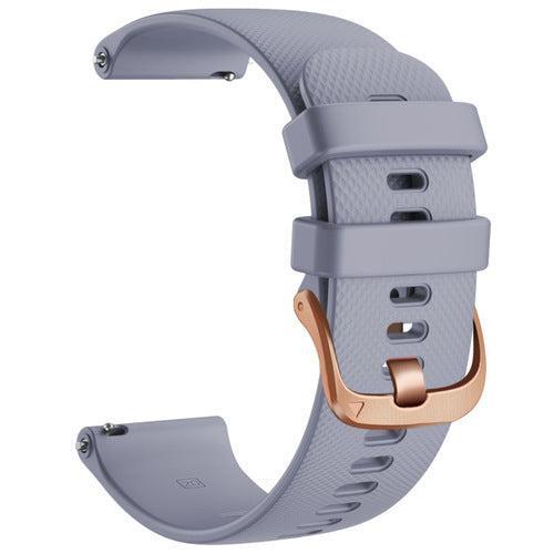 Seiko 20mm Range compatible Silicone Watch Straps with Rose Gold Buckles