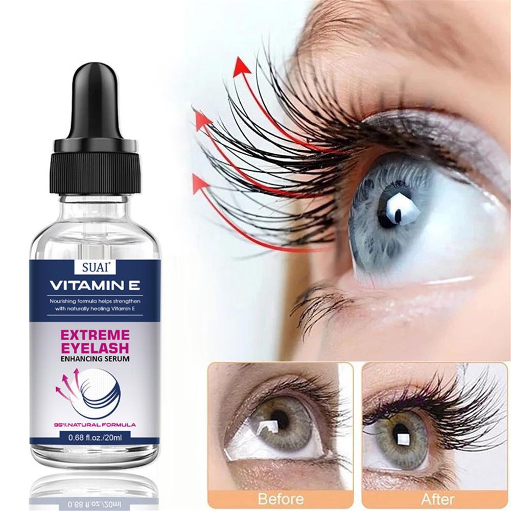 Vicanber Unisex Adult Eyelash Liquid Black Curled Eyebrows Natural Beautiful Eyelash Eyebrow Makeup