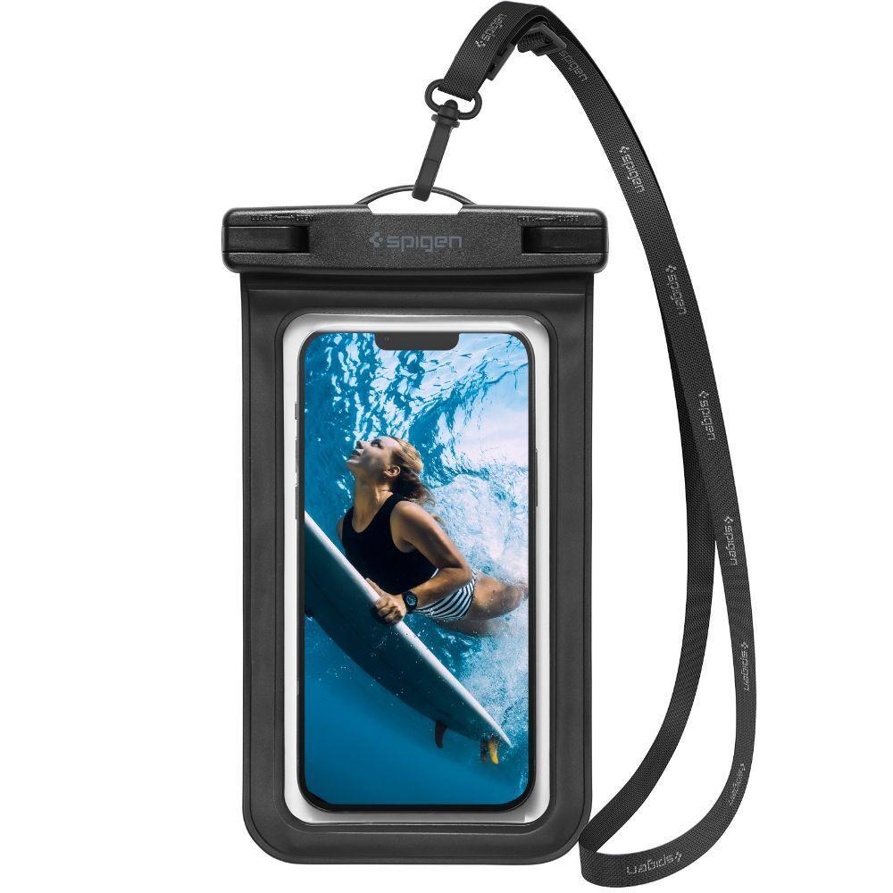 SPIGEN Aqua Shield PVC WaterProof Protective Case IPX8 A601 Pouch Dry Bag for iPhone/Galaxy/Universal - Black