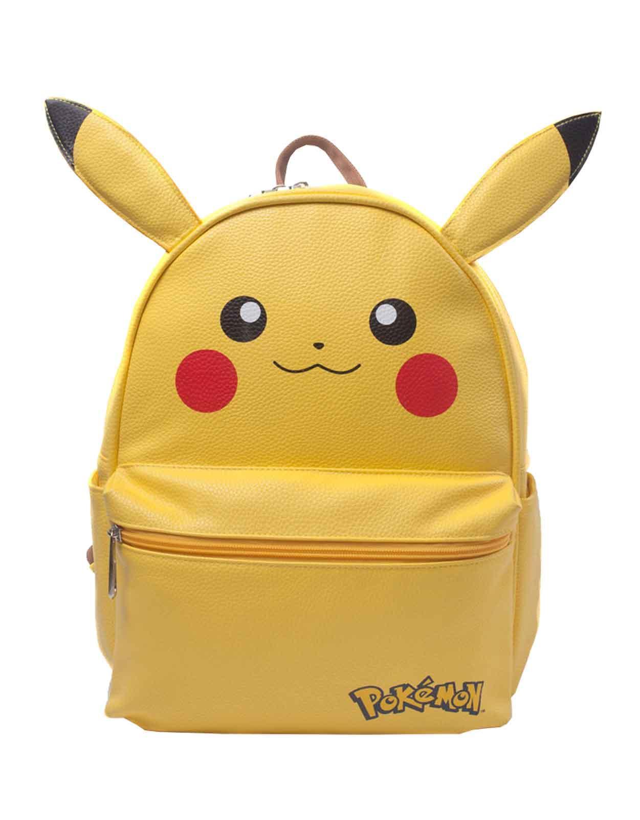 Pokemon Backpack Pikachu Face with Ears Shaped new Official Nintendo Yellow
