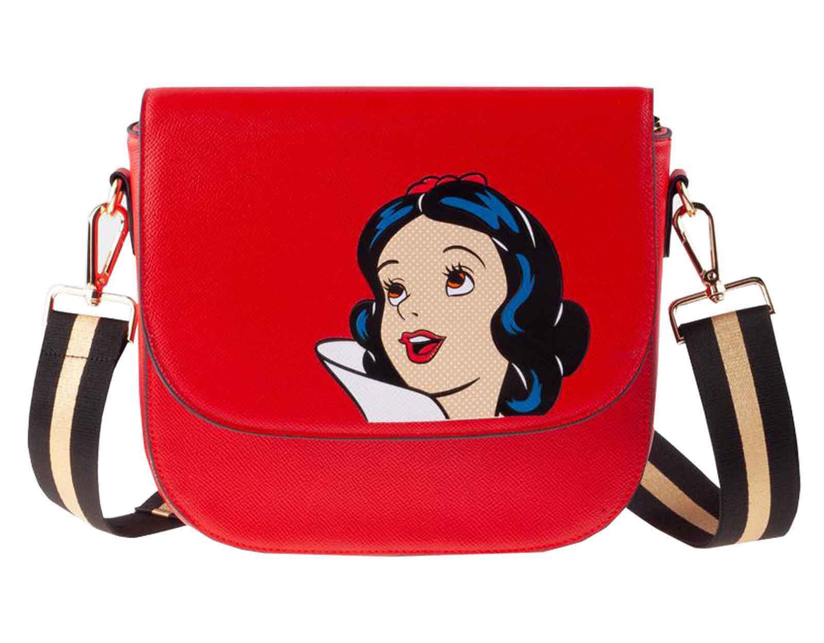 Snow White Shoulder Bag Portrait Print new Official Disney Red One Size