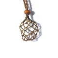 S Size Empty Stone Holder Necklace Crystal Quartz Gemstone Cage Rope Cord
