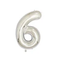Foil Number Balloon 40" Rose Gold Silver Rainbow Birthday Party Wedding Silver