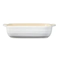 Baccarat Le Connoisseur Stoneware Square Baking Dish Size 24cm in White