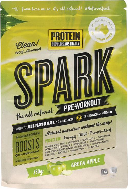 Spark All Natural Pre-Workout (Green Apple) - 250g