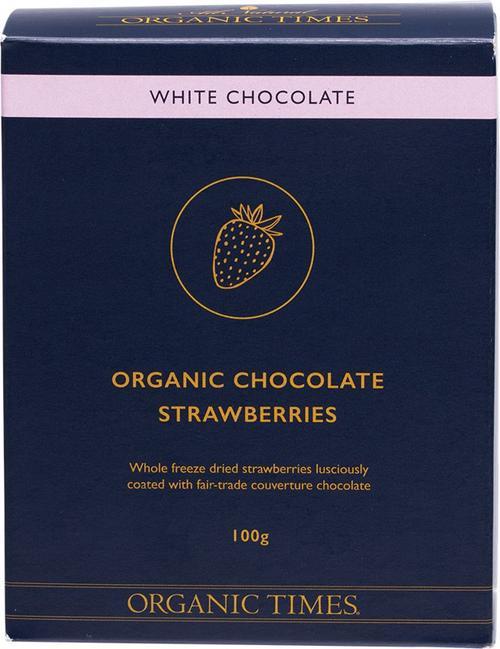 White Chocolate Strawberries - 100g