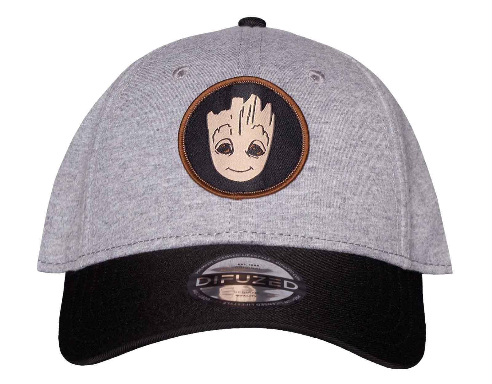 Groot Baseball Cap woven patch Logo new Official Marvel Grey One Size