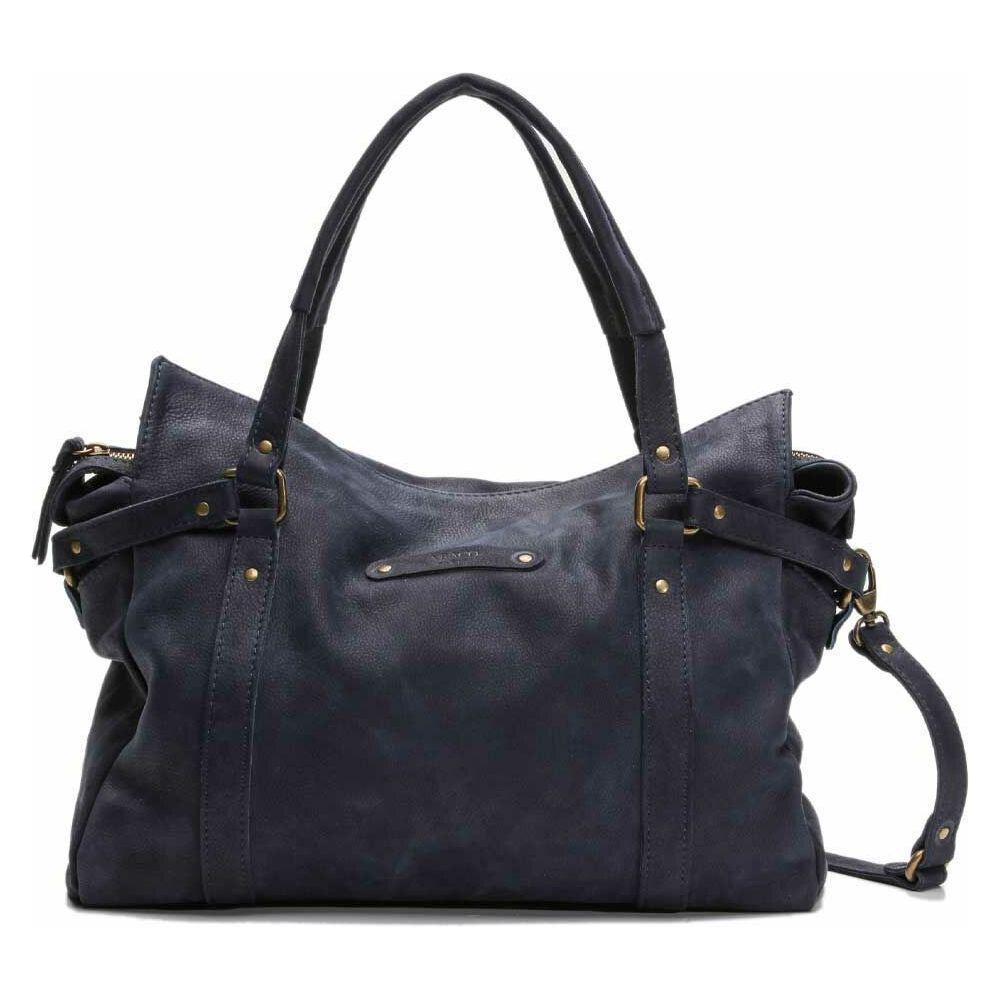 ?baco AB117-NU871 Blue Leather Women's Handbag (37 x 25 x 7 cm)