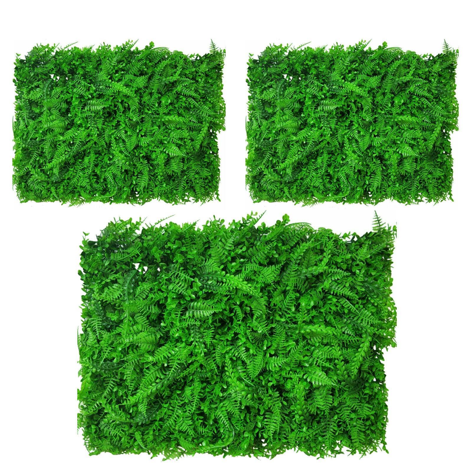 1-6 Artificial Plant Wall Grass Panels Hedge Vertical Garden Ivy Walls Mat Fence