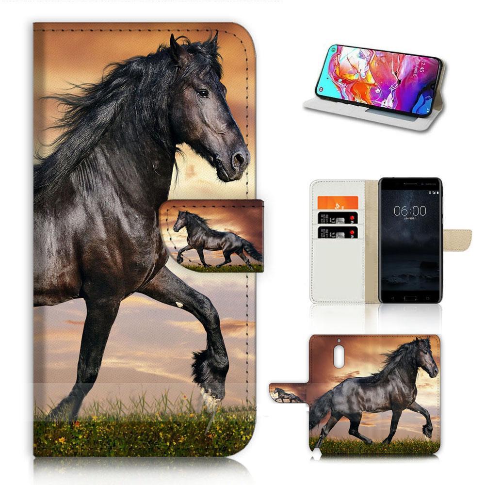 Horse TPU Phone Wallet Case Cover For Motorola MOTO G30 - (21150)
