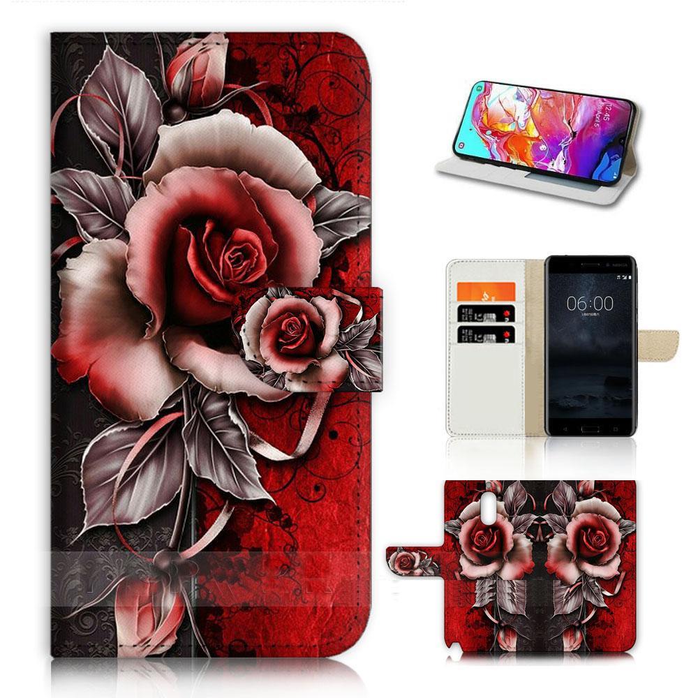 Rose TPU Phone Wallet Case Cover For Telstra Evoke Plus 2 - (31056)