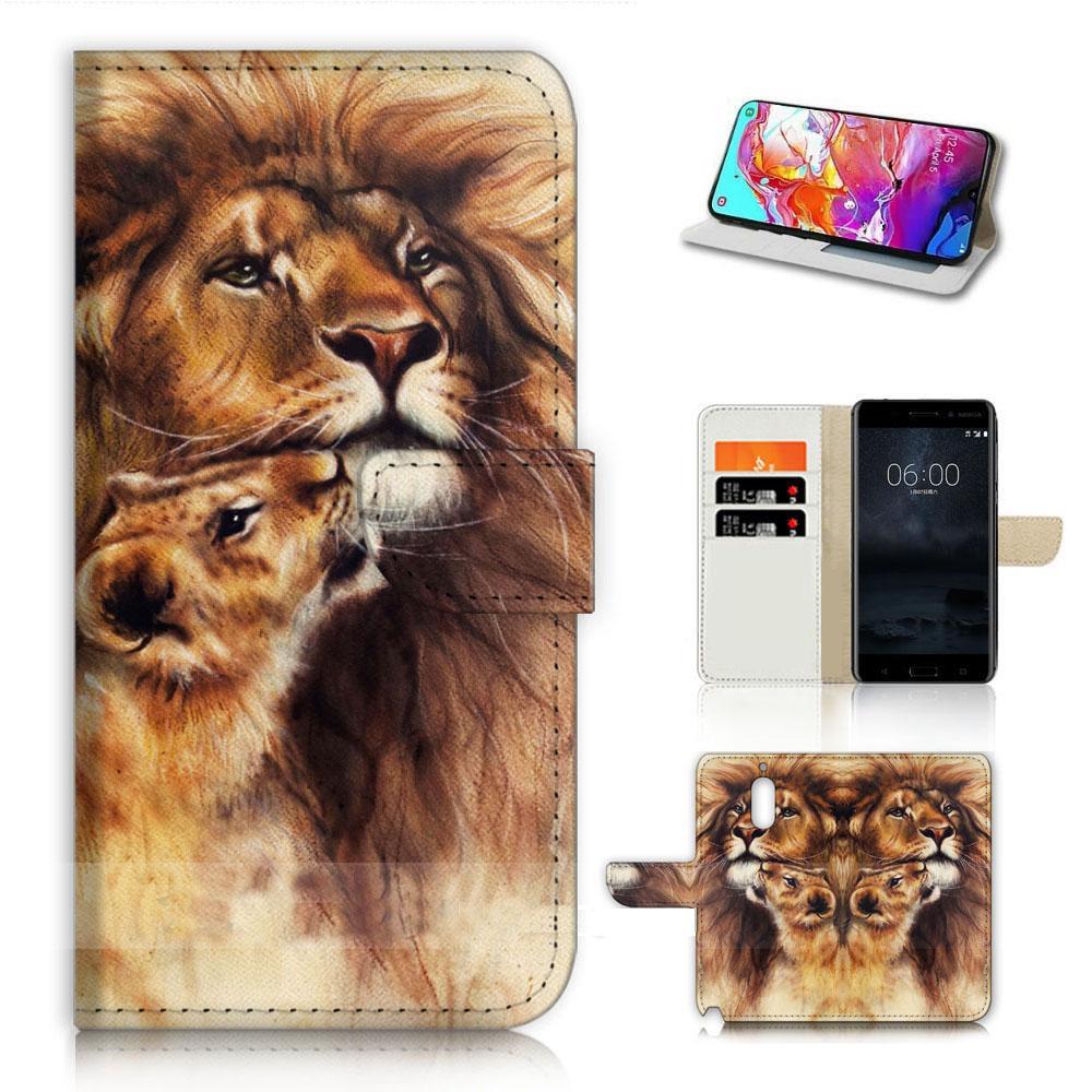 Lion TPU Phone Wallet Case Cover For Telstra Evoke Plus 2 - (21184)
