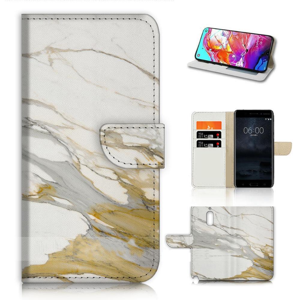 Marble Pattern TPU Phone Wallet Case Cover For Telstra Evoke Plus 2 - (31064)