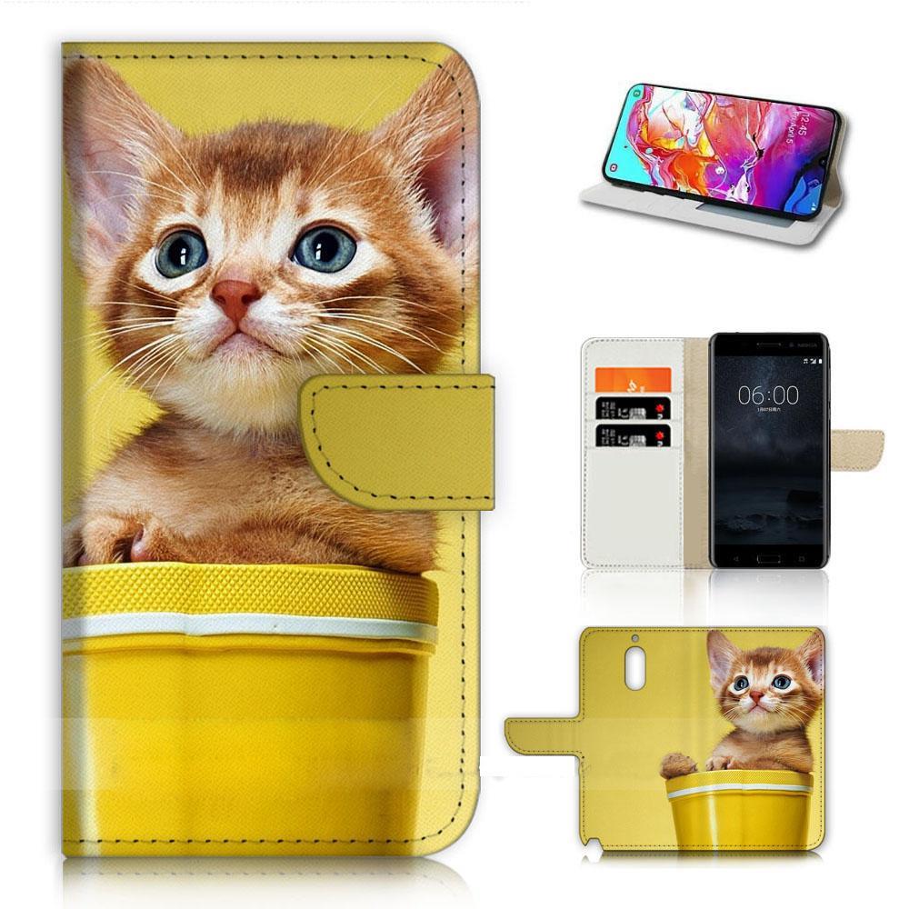 Cat TPU Phone Wallet Case Cover For Telstra Evoke Plus 2 - (21194)